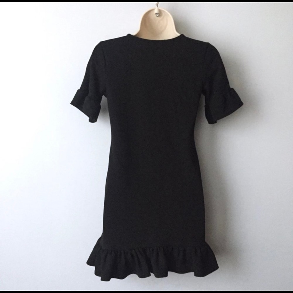 MISGUIDED Black Ruffle Mini Dress - Picture 5 of 5